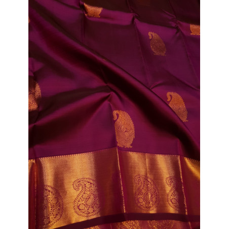 PS323 - PURE KANJIVARAM SILK SAREE - WINE