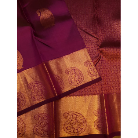 PS323 - PURE KANJIVARAM SILK SAREE - WINE