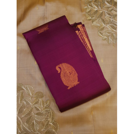 PS323 - PURE KANJIVARAM SILK SAREE - WINE