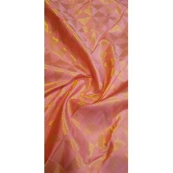 2G Pure Kanjivaram Silk Saree – Peach Pink with Rich Gold Zari Border