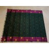 2G Pure Kanjivaram Silk Saree – Bottle Green & Rani Pink with Gold Zari Border