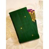 2G Pure Kanjivaram Silk Saree – Emerald Green with Rich Gold Zari Border
