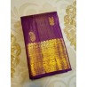 Premium Purple Kanjivaram Silk Saree with Gold Zari | Bridal Wedding Wear