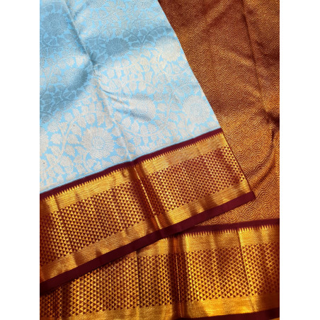 PS330 - PURE KANJIVARAM SILK SAREE - BLUE