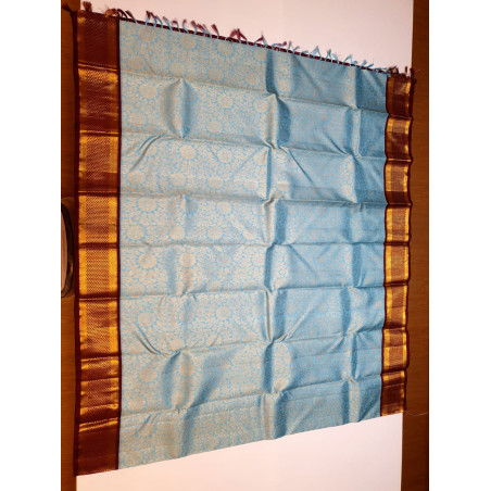 PS330 - PURE KANJIVARAM SILK SAREE - BLUE