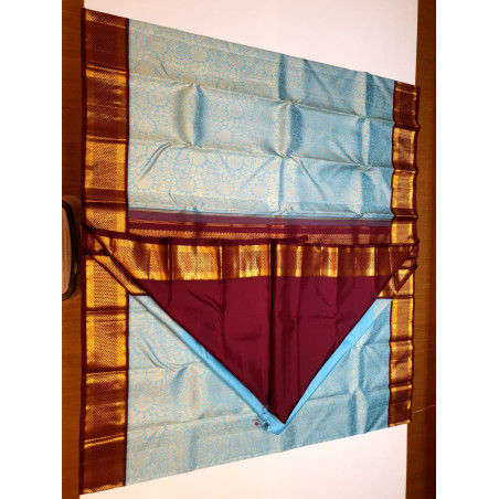 PS330 - PURE KANJIVARAM SILK SAREE - BLUE