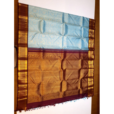 PS330 - PURE KANJIVARAM SILK SAREE - BLUE