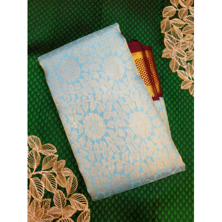 PS330 - PURE KANJIVARAM SILK SAREE - BLUE