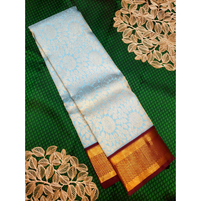 PS330 - PURE KANJIVARAM SILK SAREE - BLUE