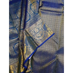 Royal Blue Gold Zari Woven Silk Saree | Premium Bridal & Festive Wear