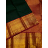 PS332 - PURE KANJIVARAM SILK SAREE - BOTTLE GREEN