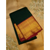 PS332 - PURE KANJIVARAM SILK SAREE - BOTTLE GREEN