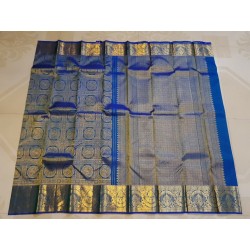 Royal Blue Gold Zari Woven Silk Saree | Premium Bridal & Festive Wear