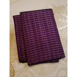 2G Pure Kanjivaram Silk Saree – Elegant Purple with Gold Zari Border