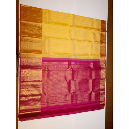 PS334 - PURE KANJIVARAM SILK SAREE - MUSTARD