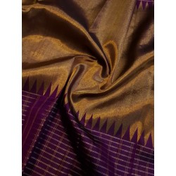 2G Pure Kanjivaram Silk Saree – Elegant Purple with Gold Zari Border