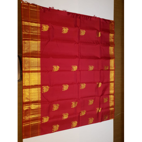PS335 - PURE KANJIVARAM SILK SAREE - RED