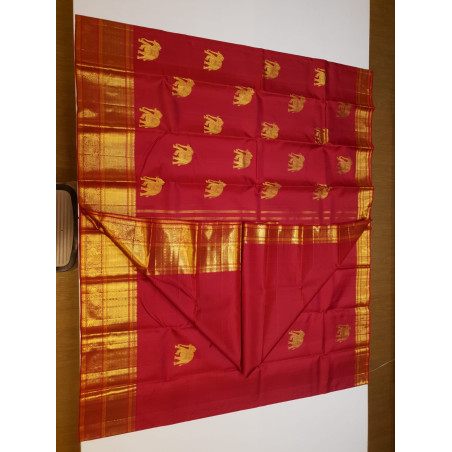 PS335 - PURE KANJIVARAM SILK SAREE - RED
