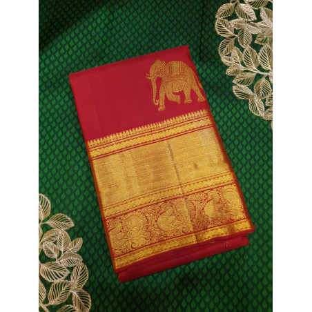 PS335 - PURE KANJIVARAM SILK SAREE - RED
