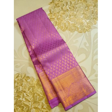 2G Pure Kanjivaram Silk Saree Pink with Gold Zari | Traditional Bridal Wear | Prahla Silks