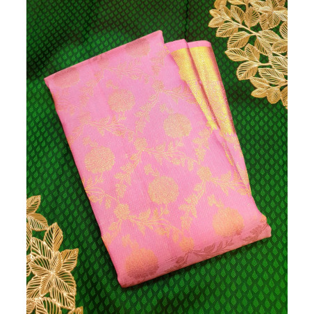 PS336 - PURE KANJIVARAM SILK SAREE - PINK