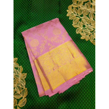 PS336 - PURE KANJIVARAM SILK SAREE - PINK