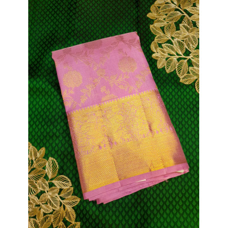 PS336 - PURE KANJIVARAM SILK SAREE - PINK