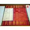 PS337 - 2G PURE KANJIVARAM SILK SAREE - WHITE