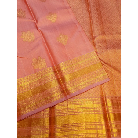 PS338 - PURE KANJIVARAM SILK SAREE - PEACH