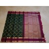 2G Kanjivaram Pure Silk Saree Green and Magenta with Gold Zari Border | Prahla Silks