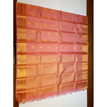 PS338 - PURE KANJIVARAM SILK SAREE - PEACH