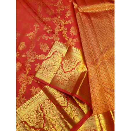 PS339 - PURE KANJIVARAM SILK SAREE - RED