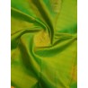 2G Pure Kanjivaram Silk Saree Green with Orange Pallakku Border | Traditional Bridal Wear | Prahla Silks