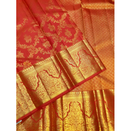 PS339 - PURE KANJIVARAM SILK SAREE - RED