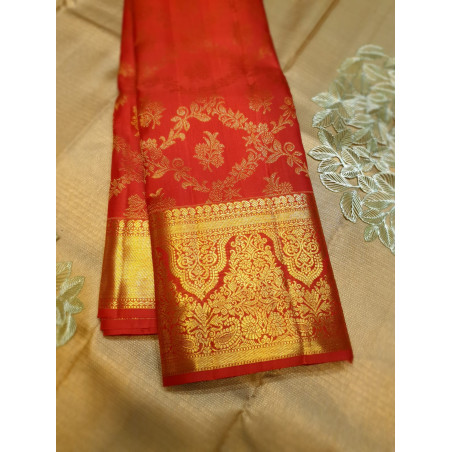 PS339 - PURE KANJIVARAM SILK SAREE - RED