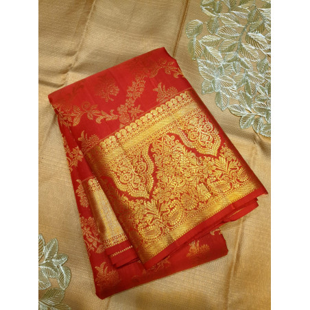 PS339 - PURE KANJIVARAM SILK SAREE - RED