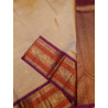 PS341 - 2G KORVAI KANJIVARAM SILKS SAREE - BEIGE