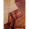 PS341 - 2G KORVAI KANJIVARAM SILKS SAREE - BEIGE