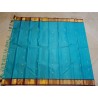 2G Pure Kanjivaram Silk Saree – Turquoise Blue with Majenta Gold Zari Border | Bridal Wear