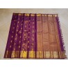 2G Pure Kanjivaram Silk Saree in Royal Purple with Gold Zari Border | Bridal Wedding Silk Saree