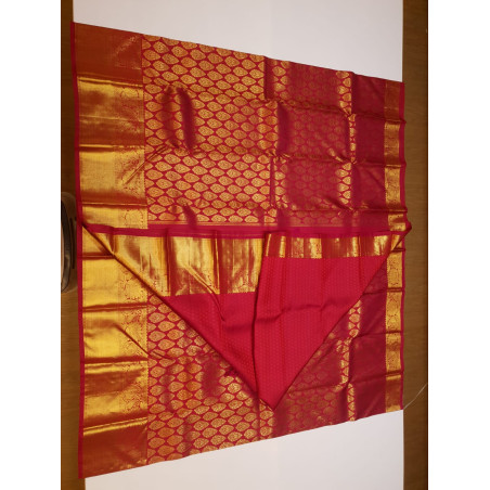 PS343 - PURE KANJIVARAM SILKS SAREE - CORAL PINK