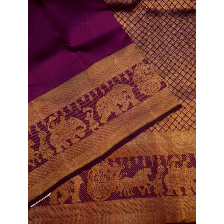 PS345 - PURE KANJIVARAM SILK SAREE -MAGENTA