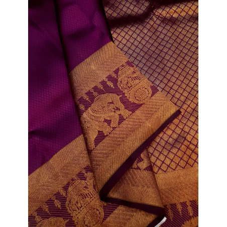 PS345 - PURE KANJIVARAM SILK SAREE -MAGENTA