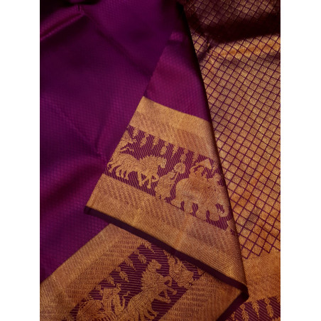 PS345 - PURE KANJIVARAM SILK SAREE -MAGENTA