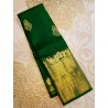 Green Kanjivaram Silk Saree with Buttas and Grand Zari Border | Prahla Silks