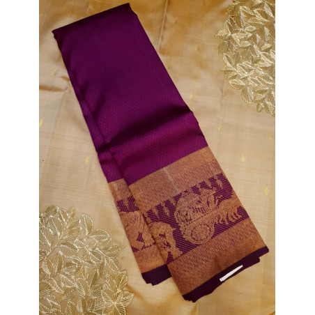 PS345 - PURE KANJIVARAM SILK SAREE -MAGENTA