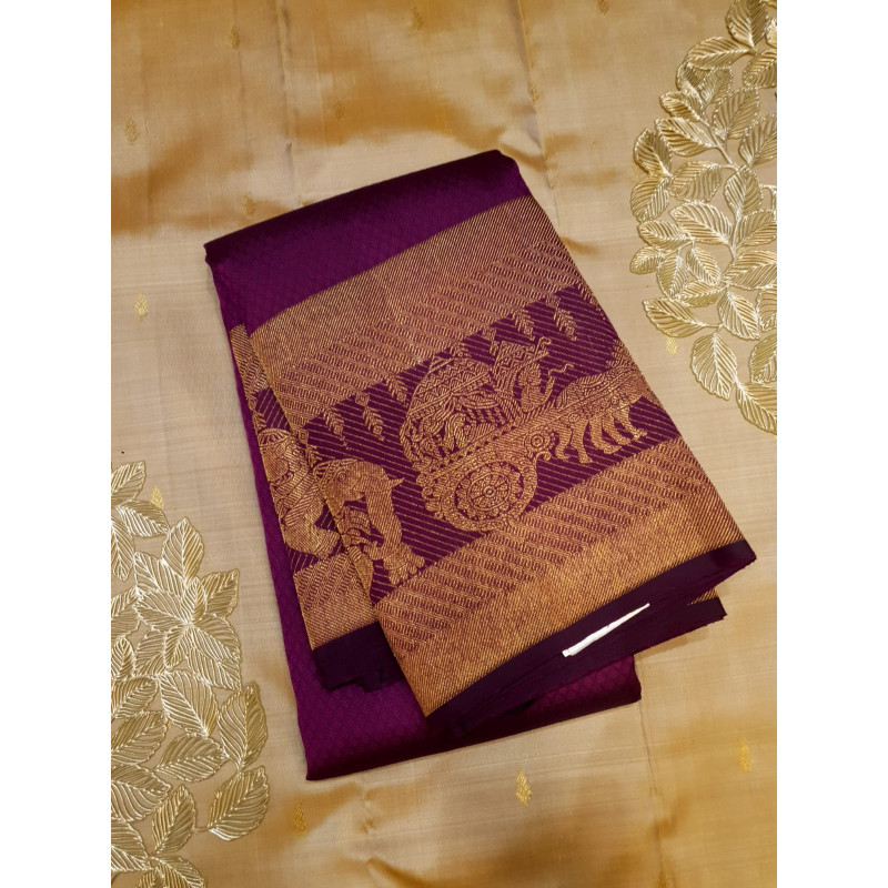 PS345 - PURE KANJIVARAM SILK SAREE -MAGENTA