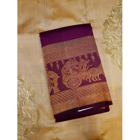 PS345 - PURE KANJIVARAM SILK SAREE -MAGENTA