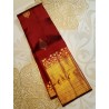 2G Pure Kanjivaram Silk Saree with Buttas and Grand Zari Border- Maroon | Prahla Silks