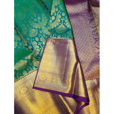 PS346 - PURE KANJIVARAM SILKS SAREE - GREEN